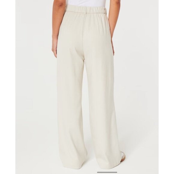 Hollister Ultra High-Rise Wide-Leg Pant Khaki - Picture 4 of 7
